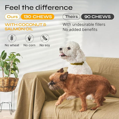 Flea and Tick Prevention for Dogs - Dog Flea Treatment Chews - Immune Support Flea and Tick Chewables for Dogs - Dog Flea & Tick Control Supplement - All Breeds & Ages - Vet Formulated - Soft Treats