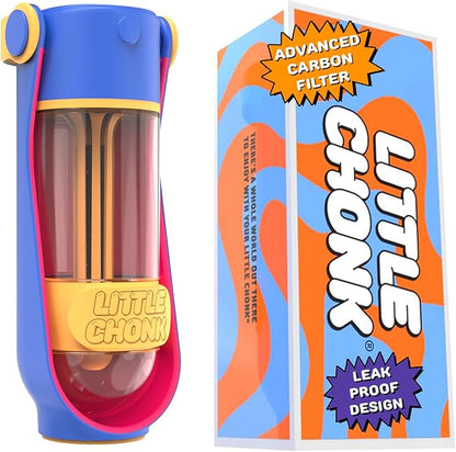 Lil Gulp Dog Water Bottle | Advanced Carbon Filtration for Safe Filtered Water on The Go | BPA-Free Leak-Proof Portable Dog Travel Water Bottle with Retractable Water Spout, 15 Fl oz - Power Punch