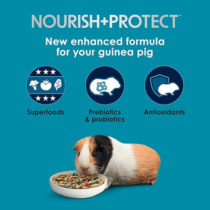 Kaytee Forti-Diet Pro Health Nourish+Protect Guinea Pig Food, Comprehensive Nutrition Backed by Science, Digestive Health, Immune Support, 5 pounds