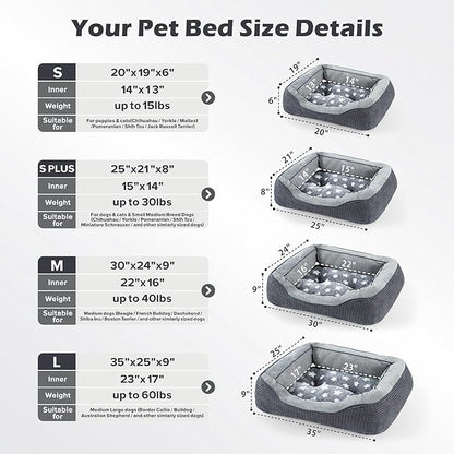 SIWA MARY Dog Beds for Large Dogs, Washable Dog Sofa Bed with Wide Sides, Pentagram Pattern Design, Durable Pet Cuddler Beds, Warming Soft Orthopedic Cat Beds for Pet Sleeping, Non-Slip Bottom