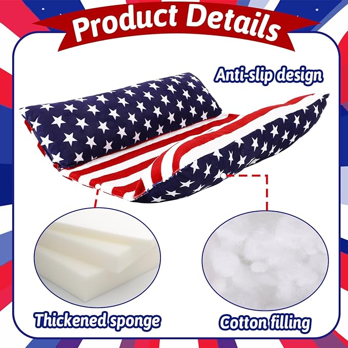 15.7X14 Inch Rabbit Bed, Padded Concave Bed for Small Animals, Cuddle Cushion Plush Mat with Cotton Lounger Pillows for Bearded Dragons, Guinea Pigs, Rabbits, and Hamsters