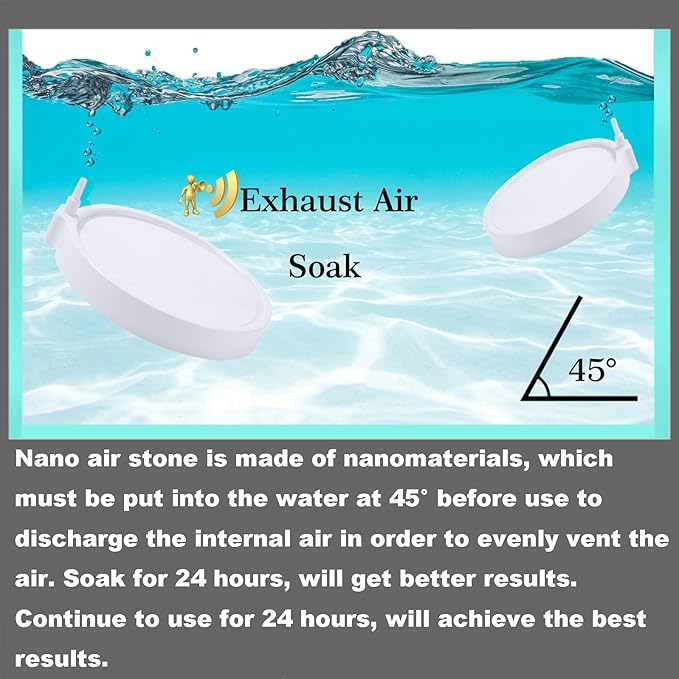 Carefree Fish Aquarium Nano Air Stone Disk Fish Tank Bubble Stone Disc 1.4/2/4/6/8 Inch