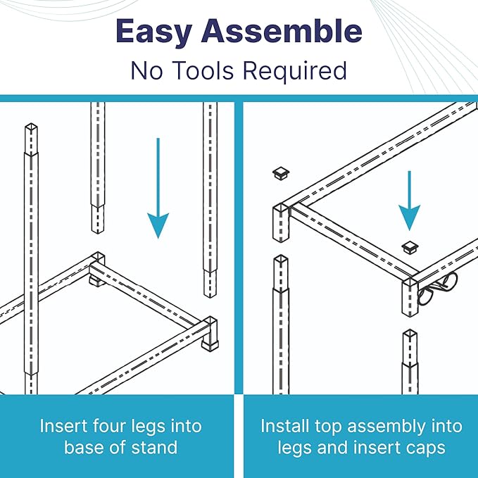 55 Gallon Double Aquarium Stand (2 Stands in 1), Fish Tank Stand, Bird Cage Stand, 50.5" W x 32" H x 13" D