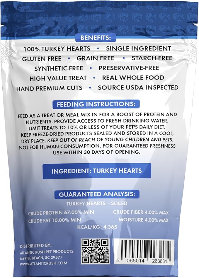 Freeze Dried Small Pet Treats - Resealable Bag of Treats for Ferrets - Ferret Snacks - Single Ingredient Ferret Food With No Preservatives Or Fillers- Small Animals Treats (1 oz, Turkey Heart)