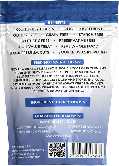 Freeze Dried Small Pet Treats - Resealable Bag of Treats for Ferrets - Ferret Snacks - Single Ingredient Ferret Food With No Preservatives Or Fillers- Small Animals Treats (1 oz, Turkey Heart)
