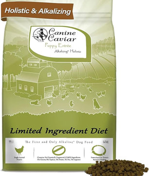 Canine Caviar - Grain Free Puppy: Chicken & Split Peas Alkaline Dry Dog Food, Limited Ingredients, Gluten-Free, Based on Science & Research, Veterinary Alternative Diet (11 Pound Bag)