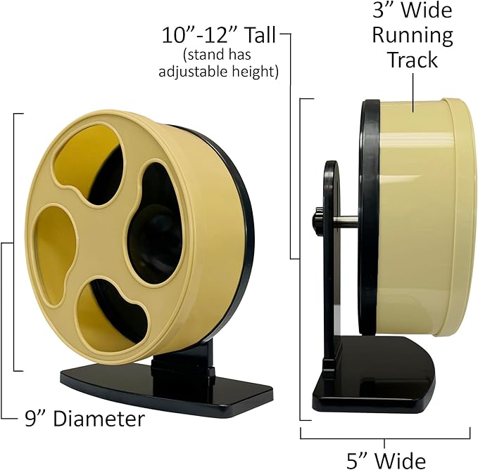 Silent Runner Wheel - 9" Regular - Exercise Wheel (Cream)
