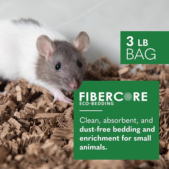 ECO BEDDING 99% Dust Free Paper Bedding for Small Pets and Birds, Eco Natural, 3 lb (Expands to 60 L)
