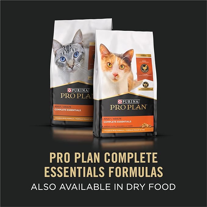 Purina Pro Plan Gravy, High Protein Wet Cat Food, COMPLETE ESSENTIALS Tuna, Shrimp & Rice Entree in Sauce - (Pack of 24) 3 oz. Pull-Top Cans