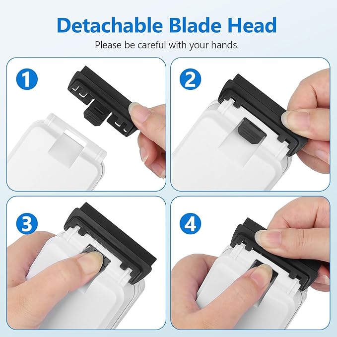 AQQA Aquarium Magnet Glass Cleaner,Dolphin Series-Fish Tank Algae Scraper Brush Cleaner for Glass or Acrylic,2 Detachable Blades Floating Cleaning Tool For1/4-1/2 Thickness