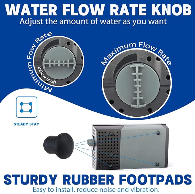 OYO WATER Pond Pumps Submersible Outdoor,1050GPH Water Fountain Pump with Fountain Kits for Small Ponds