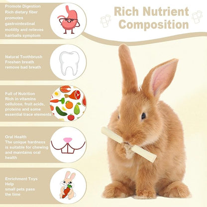 500g Sweet Bamboo Chew Sticks Natural Rabbit Guinea Pig Chinchilla Chews Sticks Toys for Teeth Bunny Molar Treats Chinchilla Guinea Pig Hamster Small Animals