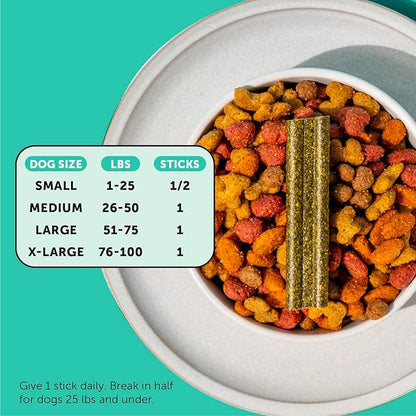 Pet Honesty Dental Health Fresh Sticks - Oral Hygiene Dental Treat for Dogs - Dental Dog Chews - Freshen Dog Breath, Reduce Plaque + Tartar - 16 Sticks