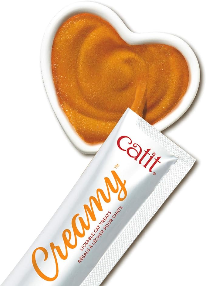 Catit Creamy Lickable Cat Treat, Healthy Cat Treat, Chicken & Liver, 12 Pack