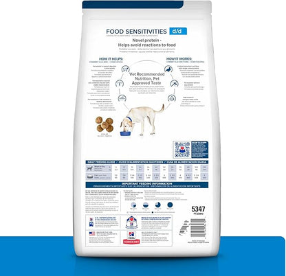 Hill's Prescription Diet d/d Food Sensitivities Potato & Duck Formula Dry Dog Food, Veterinary Diet, 17.6 lb. Bag