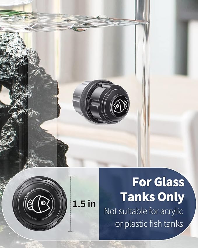 Pawfly Aquarium Magnetic Brush for Glass Fish Tanks 1.5 Inch Stain Scrubber Pads Cleaning Tool for 3/5 Inch Thick Fresh & Marine Aquariums up to 10 Gallons, 2 Pack