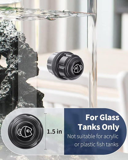 Pawfly Aquarium Magnetic Brush for Glass Fish Tanks 1.5 Inch Stain Scrubber Pads Cleaning Tool for 3/5 Inch Thick Fresh & Marine Aquariums up to 10 Gallons, 2 Pack