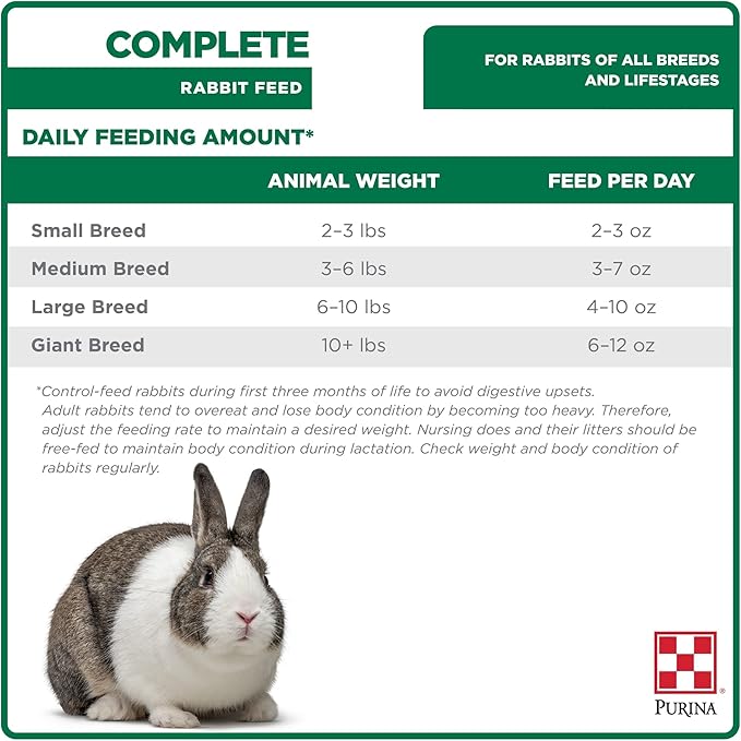 Purina | Rabbit Food Complete Pellets | 50 Pound (50 lb) Bag