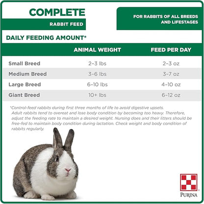 Purina | Rabbit Food Complete Pellets | 50 Pound (50 lb) Bag
