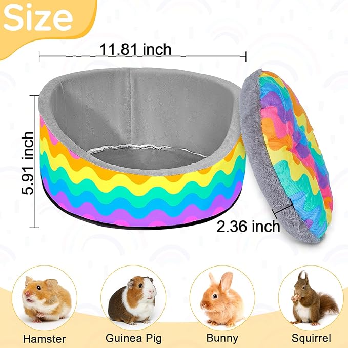 Glittme Soft Rabbit & Guinea Pig Bed - Thick Removable Mat, Machine Washable, Cozy Cuddler Cup Bed for Guinea Pig, Rabbit, Ferret