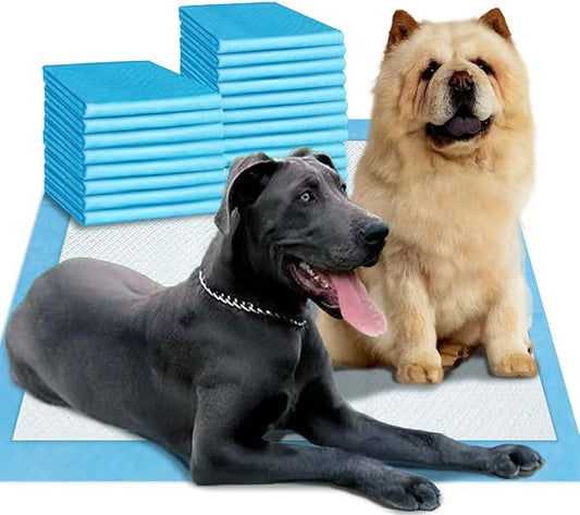 Boscute Enormous Size 54"x37" Pee Pads for Large Dogs, Heavy Absorbent Quick Dry Disposable Puppy Pee Pads, Thicken Strong Leak-Proof Backing Disposable Dog Pads (150 Counts)