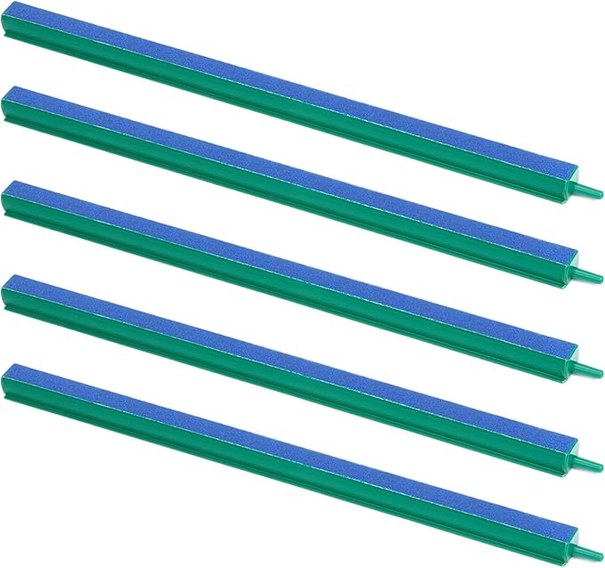 Aquarium Air Stones 14 Inch Air Stones for Aquariums Large with 5 Pcs Square Oxygen Diffuser Long Bubble Release Mineral Airstones for Fish Tank Pumps DWC Bucket Reservoir Pond