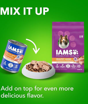 IAMS Proactive Health Healthy Aging Adult Dry Dog Food for Mature and Senior Dogs with Real Chicken, 29.1 lb. Bag