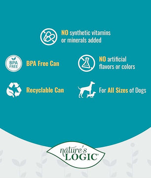 Nature's Logic Grain-Free Canned Dog Food - 95% Animal Proteins - 100% Natural Wet Dog Food Cans - No Common Allergens - All Life Stages - Ideal for Sensitive Dogs - Lamb (13.2 oz, 12 pack)