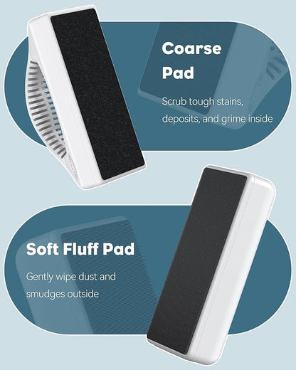 Pawfly 5" Mini Magnetic Fish Tank Cleaner, Aquarium Magnet Glass Cleaner for Glass Aquarium, Strong Magnetic Brush Cleaning Tool for Glass Fish Tanks up to 40 Gallons