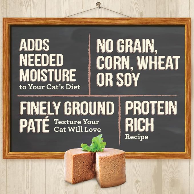 Merrick Purrfect Bistro Grain Free Premium Canned Pate Adult Wet Cat Food, Variety Pack, Chicken, Duck, Turkey - (Pack of 12) 5.5 oz. Cans