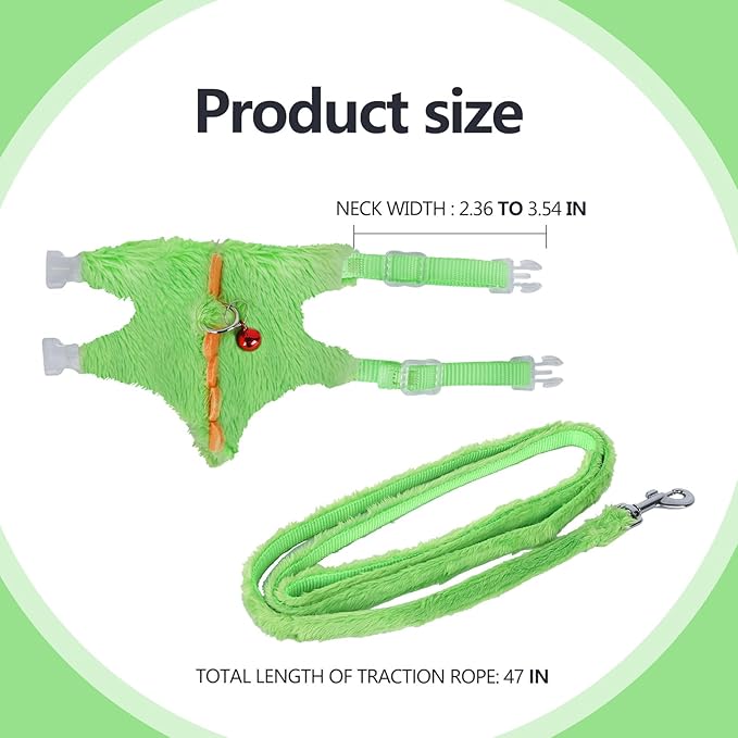 Ferret Harness, Ferret Leash, Ferrets Harness and Leash Set with Safe Bell, Ferrets Collar Small Animals Vest Harnes for Puppy, Teacup Dog and Other Small Pet (Pink)