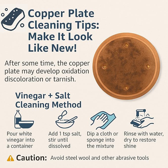 2 Pcs Pure Copper Disk for Bird Bath, 0.6mm Premium 99.99% Copper Insert with Raised Point, Fits Most Bird Baths for Indoor Outdoor Garden Backyard – 4” Diameter