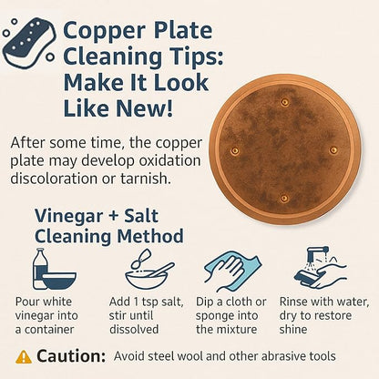 2 Pcs Pure Copper Disk for Bird Bath, 0.6mm Premium 99.99% Copper Insert with Raised Point, Fits Most Bird Baths for Indoor Outdoor Garden Backyard – 4” Diameter