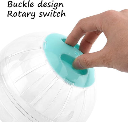 Hamster Exercise Ball, 5.7 Inch Transparent Running Wheel for Dwarf Hamsters to Reduce Boredom and Increase Activity