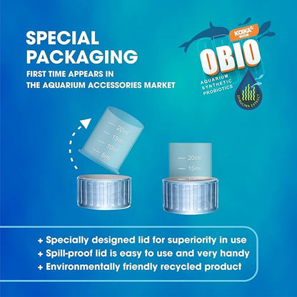 KOIKA OBIO Aquarium Water Treatment, Quick Effect (After 8-10 Hours), Improvement of Digestion and Immune Systems, Enhance Growth of Fish & Shrimp (Liquid, 750ml (25.36 fl oz))