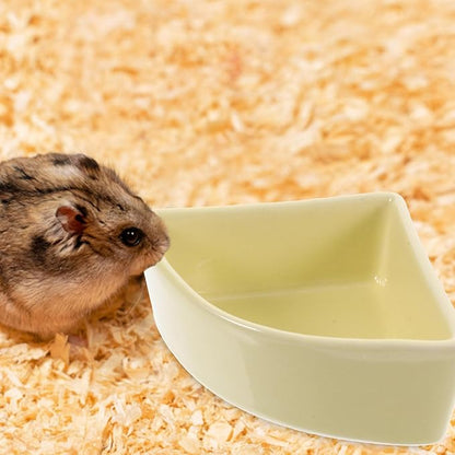 iplusmile Ceramic Hamster Food Bowl, Pet Guinea Pig Water Rat Bowl for Gerbil Mouse Chinchilla Hedgehog Sugar Glider, Yellow