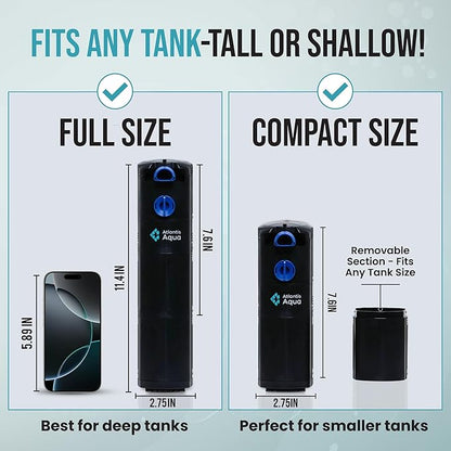 20 Gallon Fish Tank Filter up to 55 Gallons | Quiet Fish Tank Filter | Crystal Clear Water | Turtle Tank Filter | Submersible Aquarium Filter, Filter for Fish Tank, 50 Gallon Fish Tank Filter