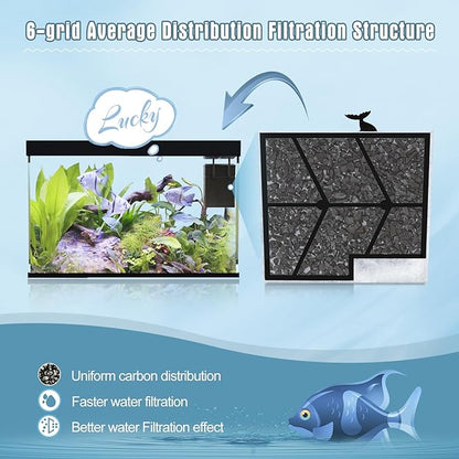 12 Pack Medium Filter Cartridges+ 8 Pack Ammonia Reducer Filter Pads Compatible with Aqueon QuietFlow LED PRO Power Filter Size 10 & E Internal Power Size 20 & Zilla Size 20