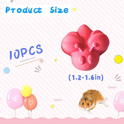 10 Pieces Hamster Teeth Grinding Lava Block Calcium Stone Chew Toys for Chinchillas Rabbits Gerbil Guinea Pig Syrian Hamster Squirrel Ferret