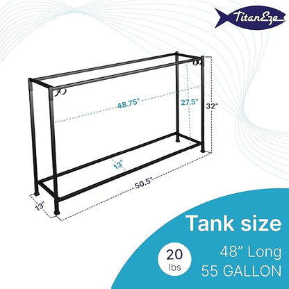 55 Gallon Double Aquarium Stand (2 Stands in 1), Fish Tank Stand, Bird Cage Stand, 50.5" W x 32" H x 13" D