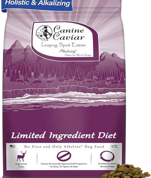 Canine Caviar - Leaping Spirit: Venison & Pearl Millet Alkaline Dry Dog Food, Limited Ingredients, Gluten-Free, Based on Science & Research, Veterinary Alternative Diet (11 Pound Bag)
