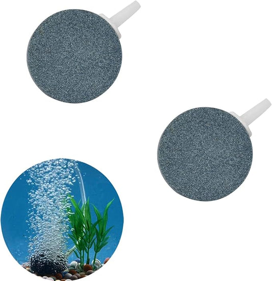 Aquarium Air Stone Disc - 1.6 Inch Bubble Diffuser, 2PCS Aquarium Bubbler Stone, Fish Tank Air Stones, Airstone Bubbler, Aquarium Air Aump Accessories, Air Stones for Aquariums
