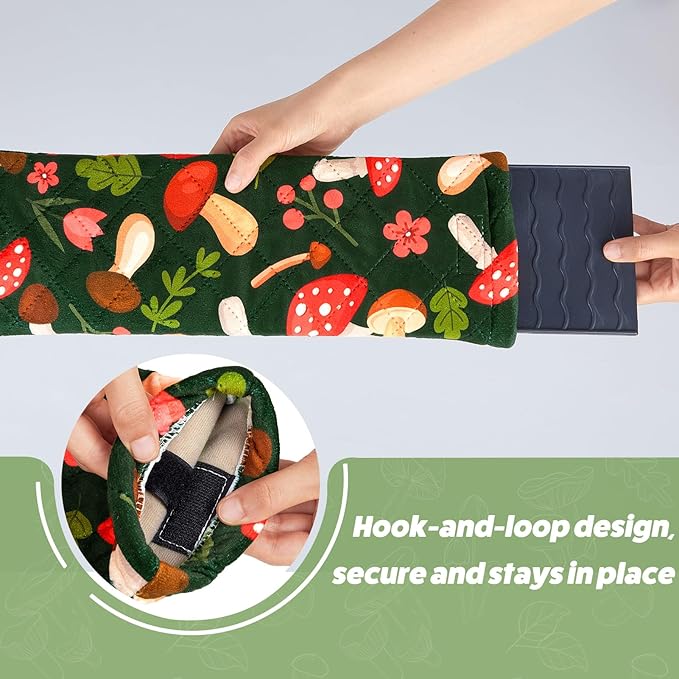 Bienbee Ferret Cage Liner Set for Ferret Nation & Critter Nation Cage, Waterproof Ferrets Cage Accessories for Small Animals Rats Chinchillas Hedgehogs Ferrets(Green Mushroom,Ramp Covers-3 PCS)