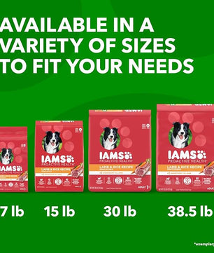 IAMS Proactive Health Minichunks Adult Dry Dog Food with Lamb & Rice, 30 lb. Bag