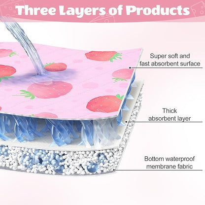 2 Pack Guinea Pig Bedding, Washable Guinea Pigs Cage Liner Reusable Guinea Pig Mat Waterproof Guinea Piggy Bedding for Cage, Super Absorbant Pee Pads for Small Animals Hamster Rabbit Squirrel