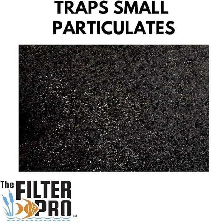 Carbon Fine Filter Media, 3/8" Thick, 12" x 120" Roll, Perfect for Aquariums, Ponds or Water Gardens, Made in USA