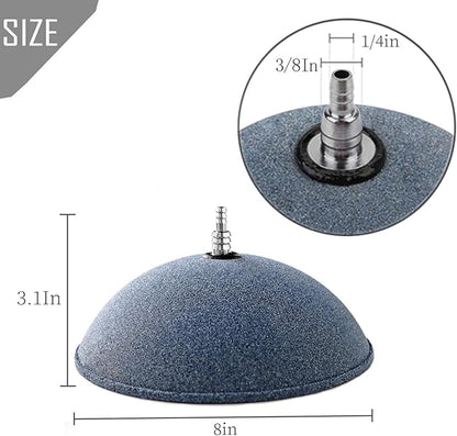 kathson Mineral Air Stone Bubble 8 Inch Ball Shape Diffuser Airstones for Aquarium, Fish Tank, Pump and Hydroponics(2 Pack)