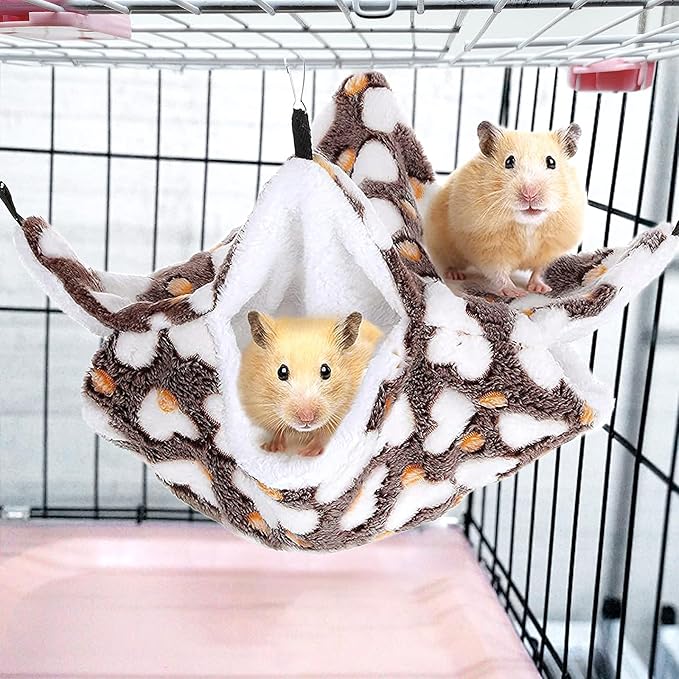 4Pcs Rat Guinea Pig Hanging Hammock Ferret Hanging Bed Pet Cage Hammock Accessories for Small Animals Chinchilla Parrot Sugar Glider Ferret