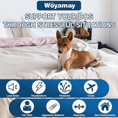 Hemp Calming Chews for Dogs, 200 Treats Dog Calming Chews for Anxiety & Stress Relief, Anxiety Relief Treats for Dogs with Hemp Oil, Melatonin Dog Calm Treats for Stress|Sleep|Separation