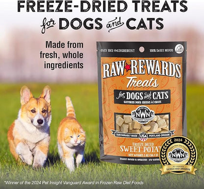 Northwest Naturals Raw Rewards Freeze-Dried Sweet Potato Treats for Dogs and Cats - Bite-Sized Pieces - Healthy, 1 Ingredient, Human Grade Ingredients, All Natural, Proudly Made in USA, 2 Oz